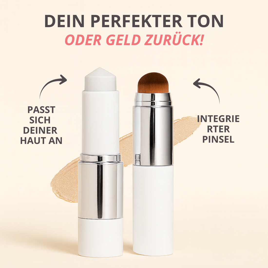 2-in-1 Foundation mit integriertem Pinsel