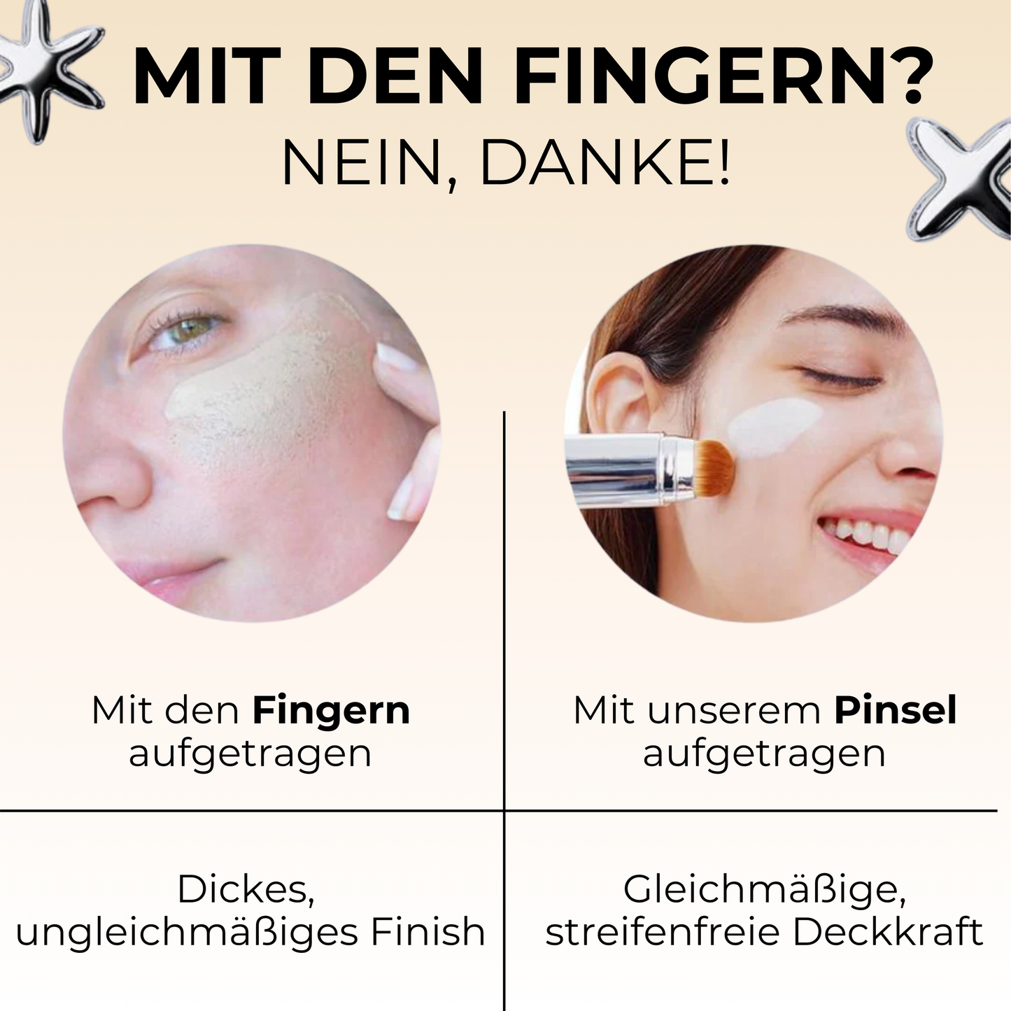 2-in-1 Foundation mit integriertem Pinsel